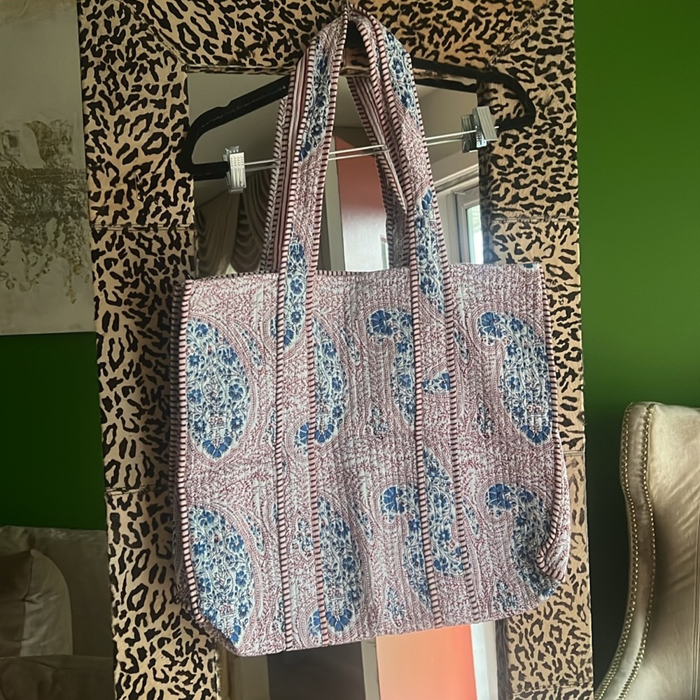 Floral Embroidered Shopper